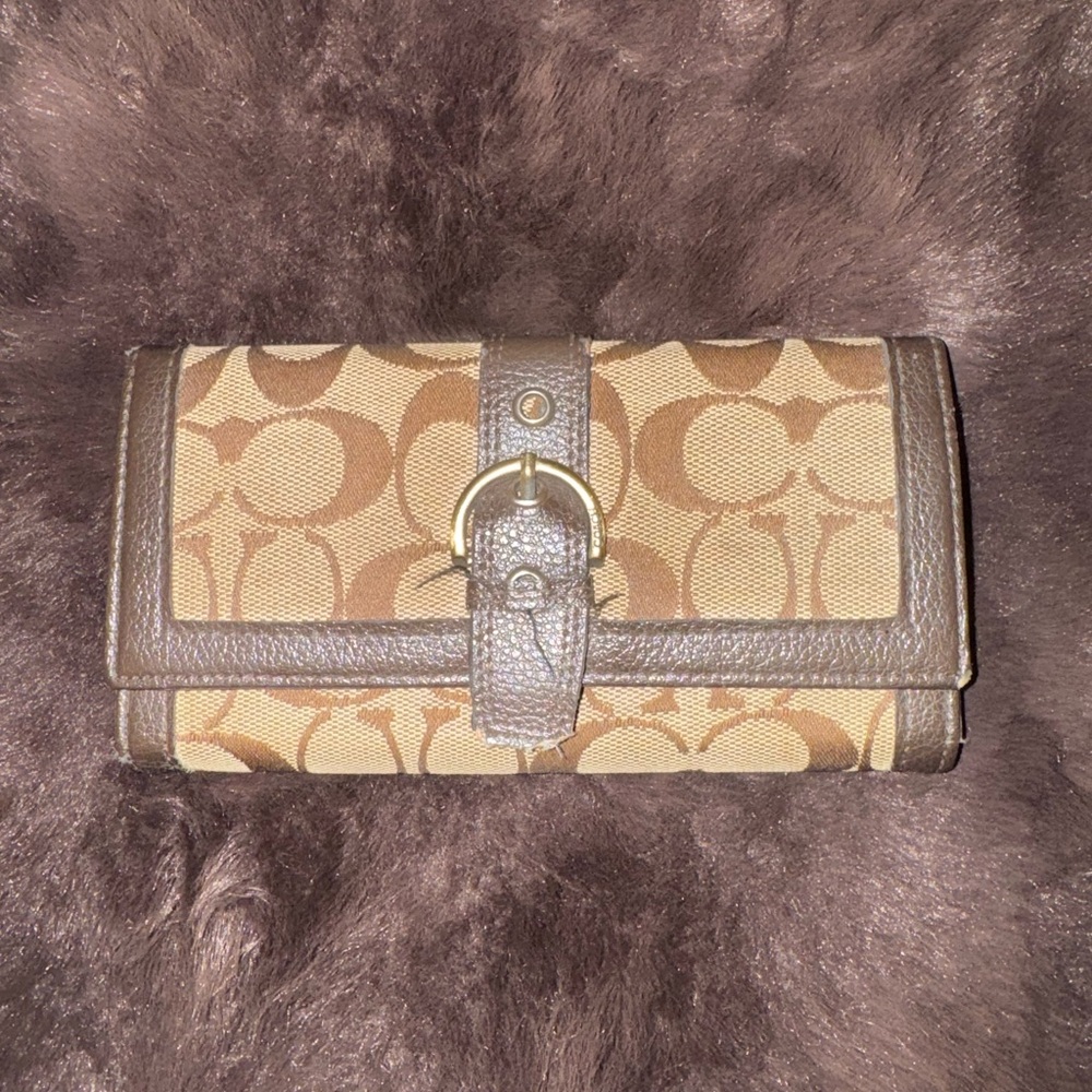 Coach Brown and Tan Wallet
